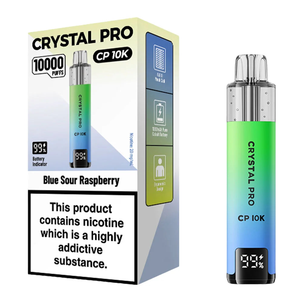 Crystal Pro CP 10K Blue Sour Raspberry vape kit