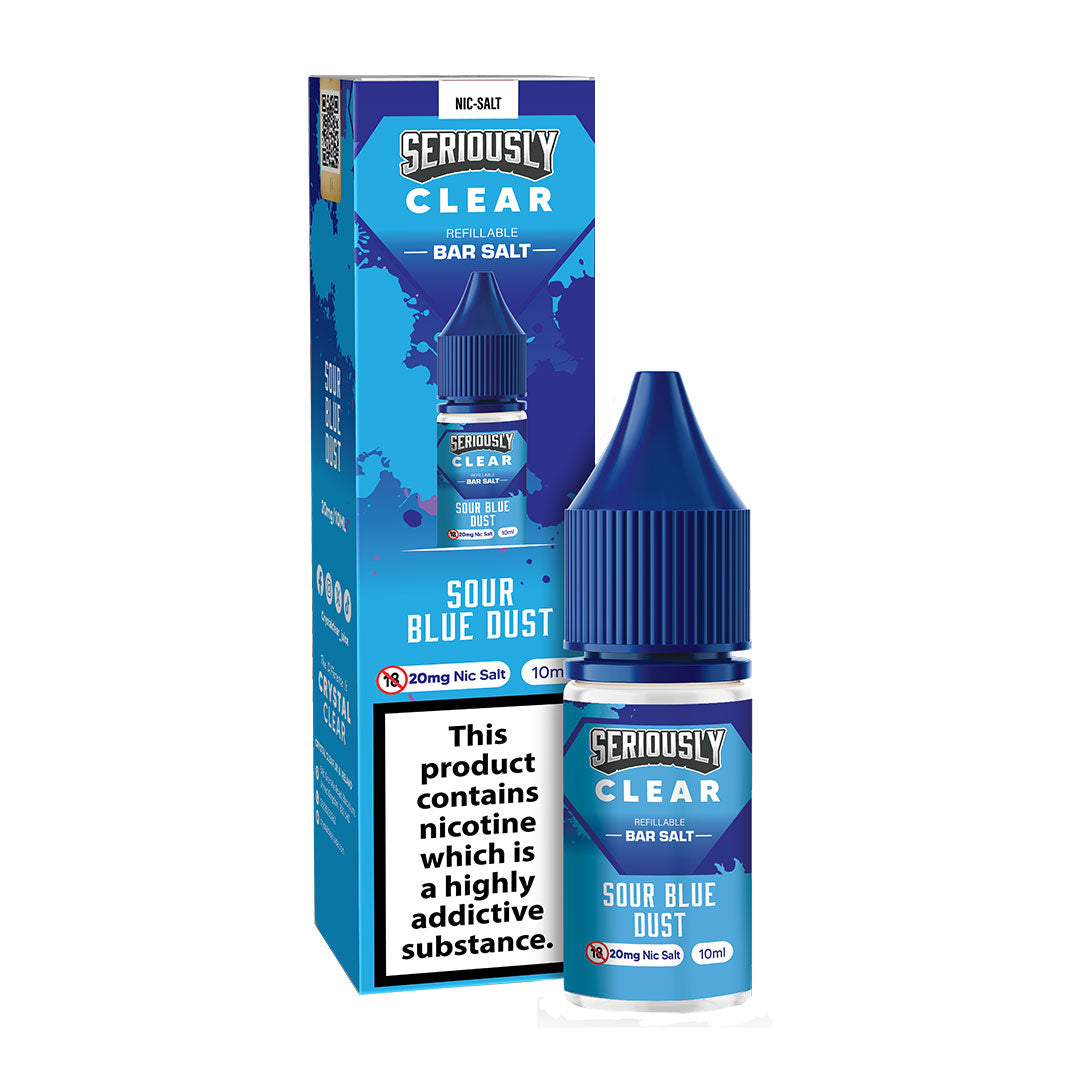 Doozy Seriously Crystal Clear 10ml Nic Salts E Liquids - Sour Blue Dust