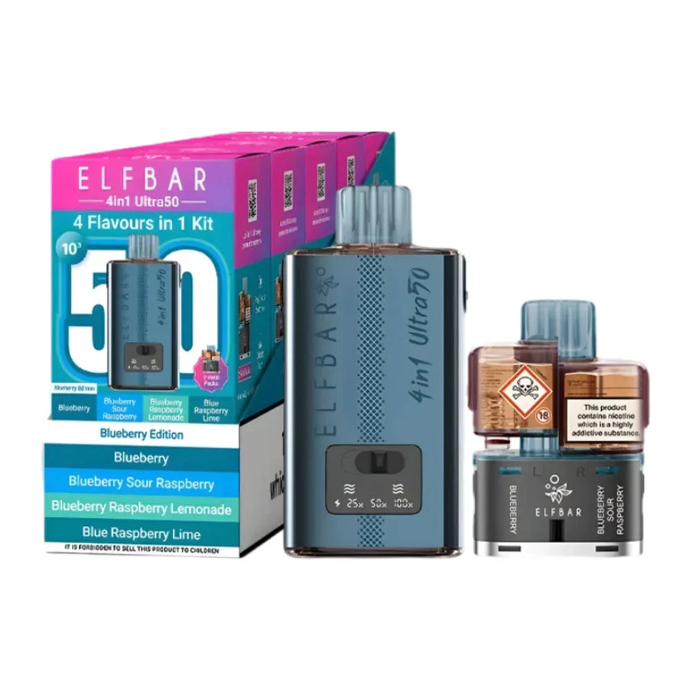 Elf Bar 4-In-1 Ultra 50 Prefilled Pod Kit - Blueberry Edition