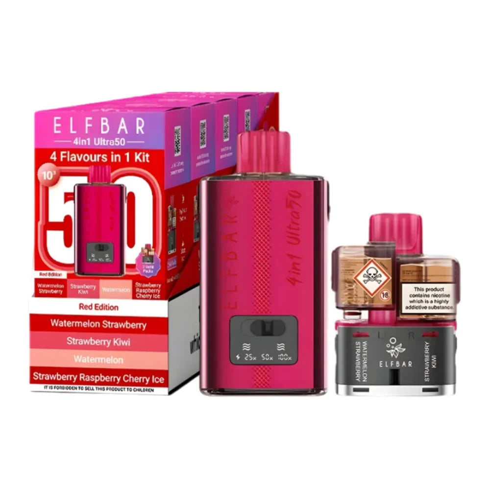 Elf Bar 4-In-1 Ultra 50 Prefilled Pod Kit - Red Edition
