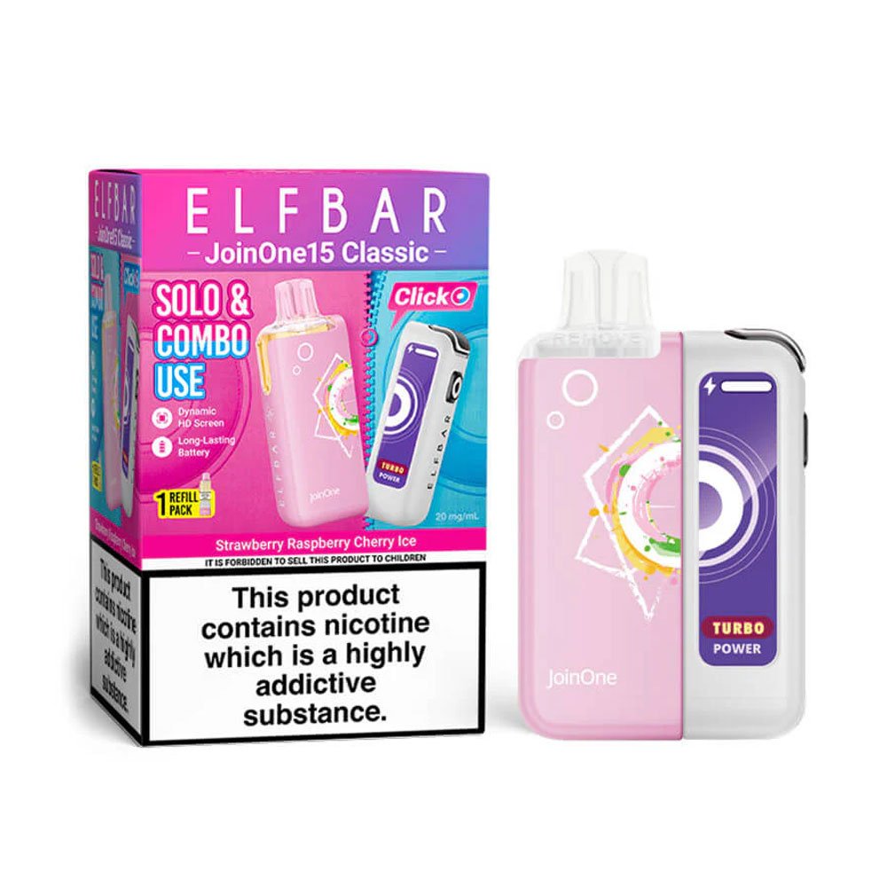 Elf Bar JoinOne 15 Classic Prefilled Pod Kit - Strawberry Raspberry Cherry Ice