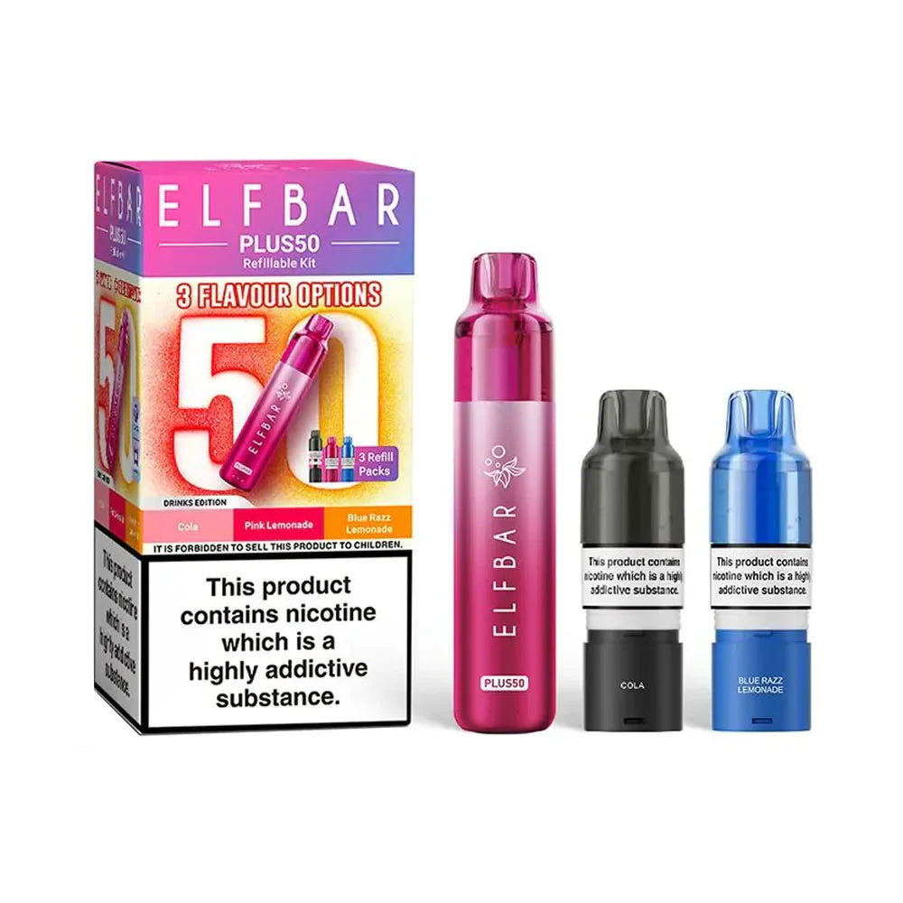 Elf Bar Plus 50 Refillable Pod Kit - Drinks Edition