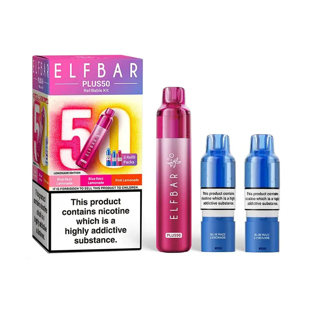 Elf Bar Plus 50 Refillable Pod Kit - Lemonade Edition