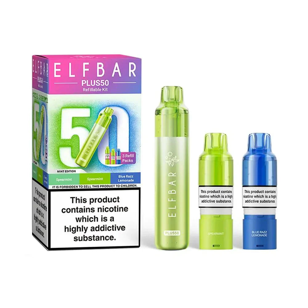 Elf Bar Plus 50 Refillable Pod Kit - Mint Edition