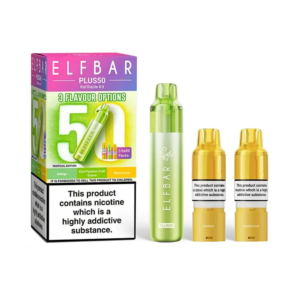 Elf Bar Plus 50 Refillable Pod Kit - Tropical Edition