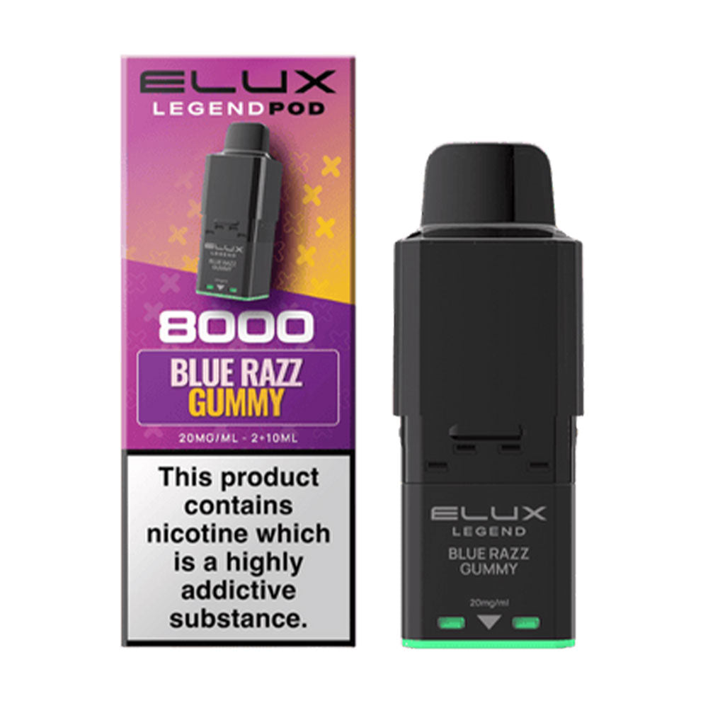 Elux Legend 8000 Prefilled Pod Blue Razz Gummy