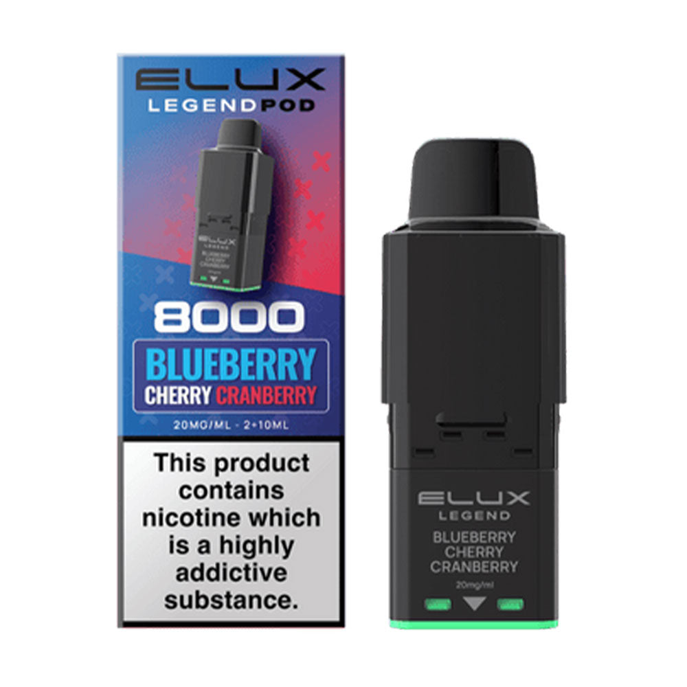 Elux Legend 8000 Prefilled Pod Blueberry Cherry Cranberry