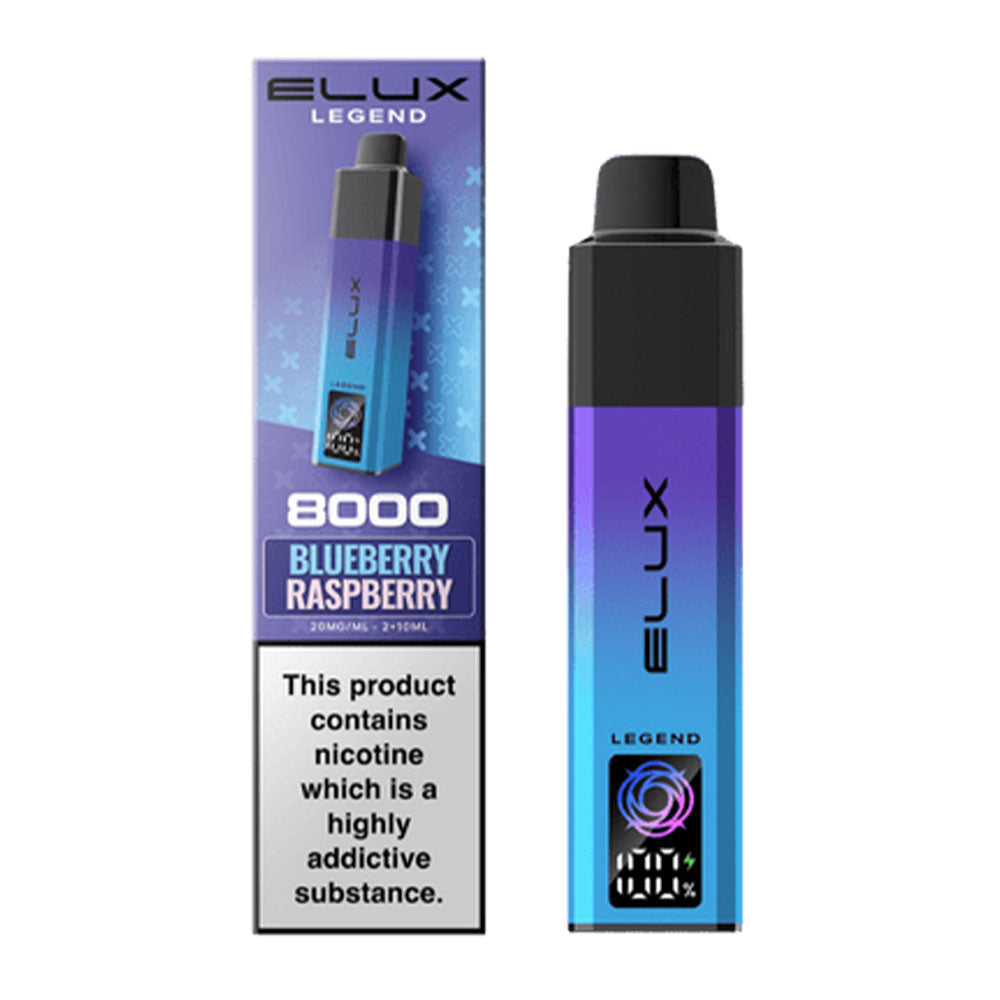 ELUX Legend 8000 vape device in Blueberry Raspberry