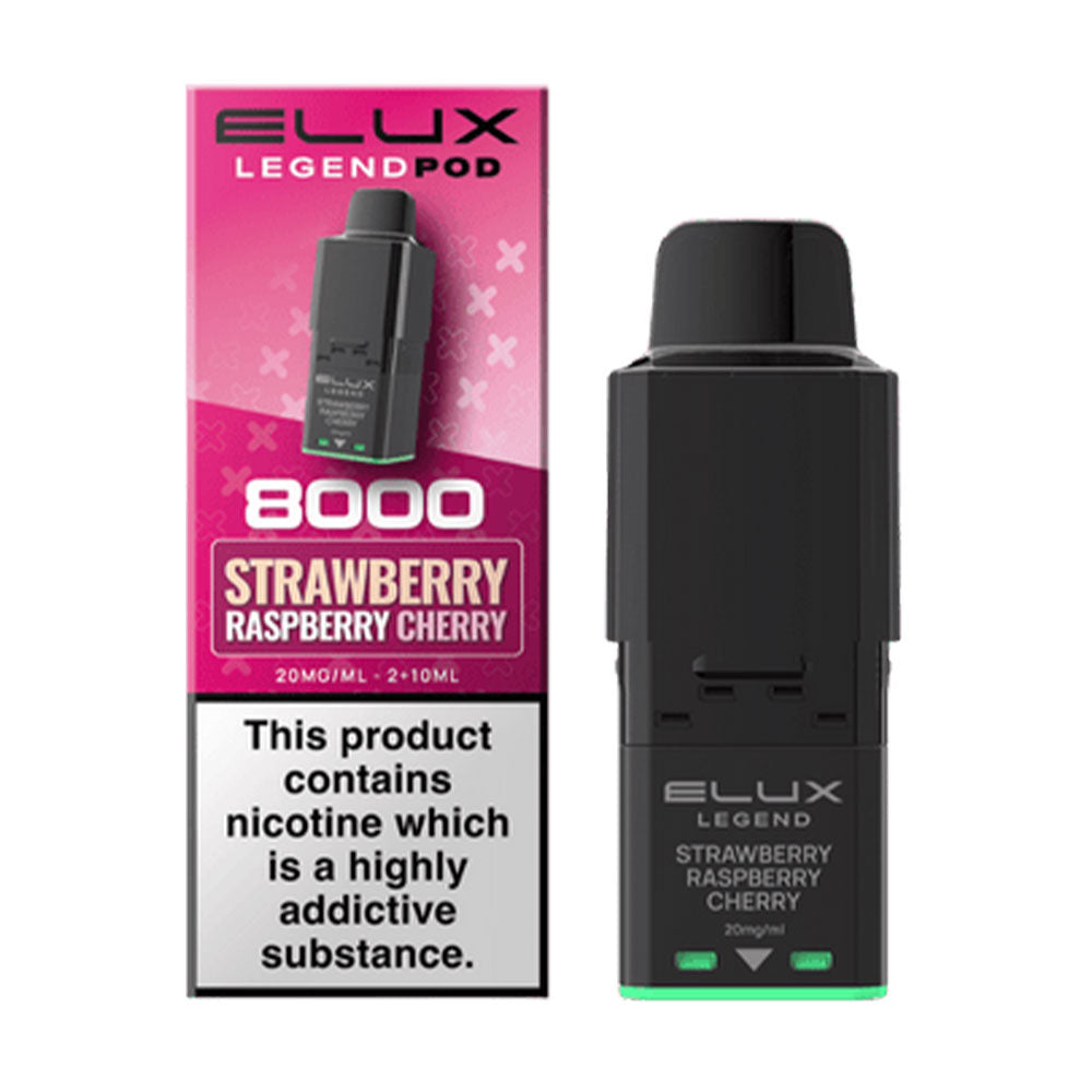 Elux Legend 8000 Prefilled Pod Strawberry Raspberry Cherry