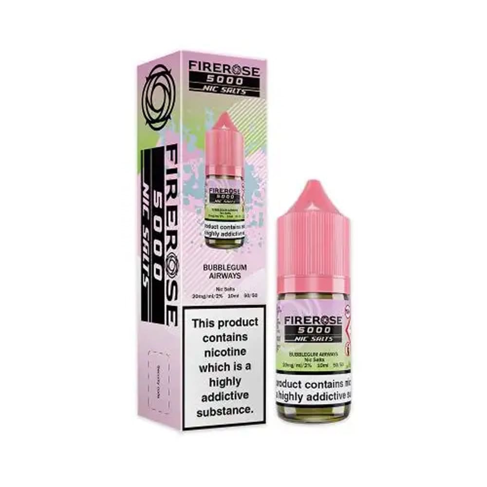 Bubblegum Airways Firerose 5000 10ml Nic Salt E Liquid