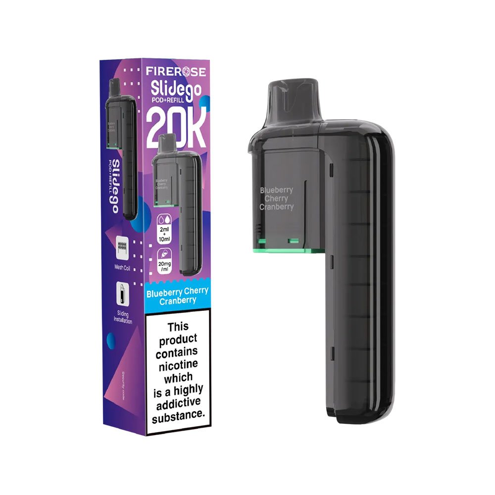 Firerose Slidego 20K Puffs Prefilled Pods - Blueberry Cherry Cranberry