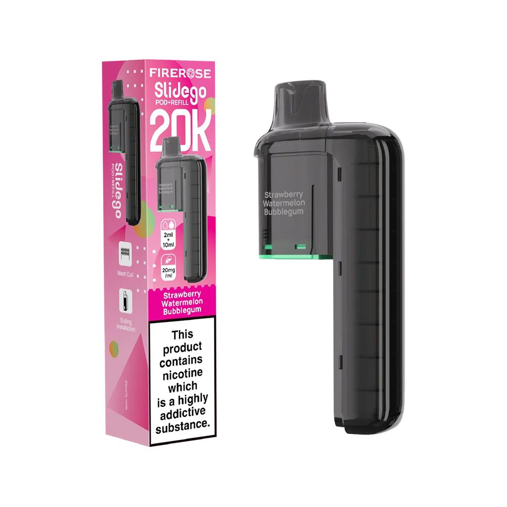 Firerose Slidego 20K Puffs Prefilled Pods - Strawberry Watermelon Bubblegum