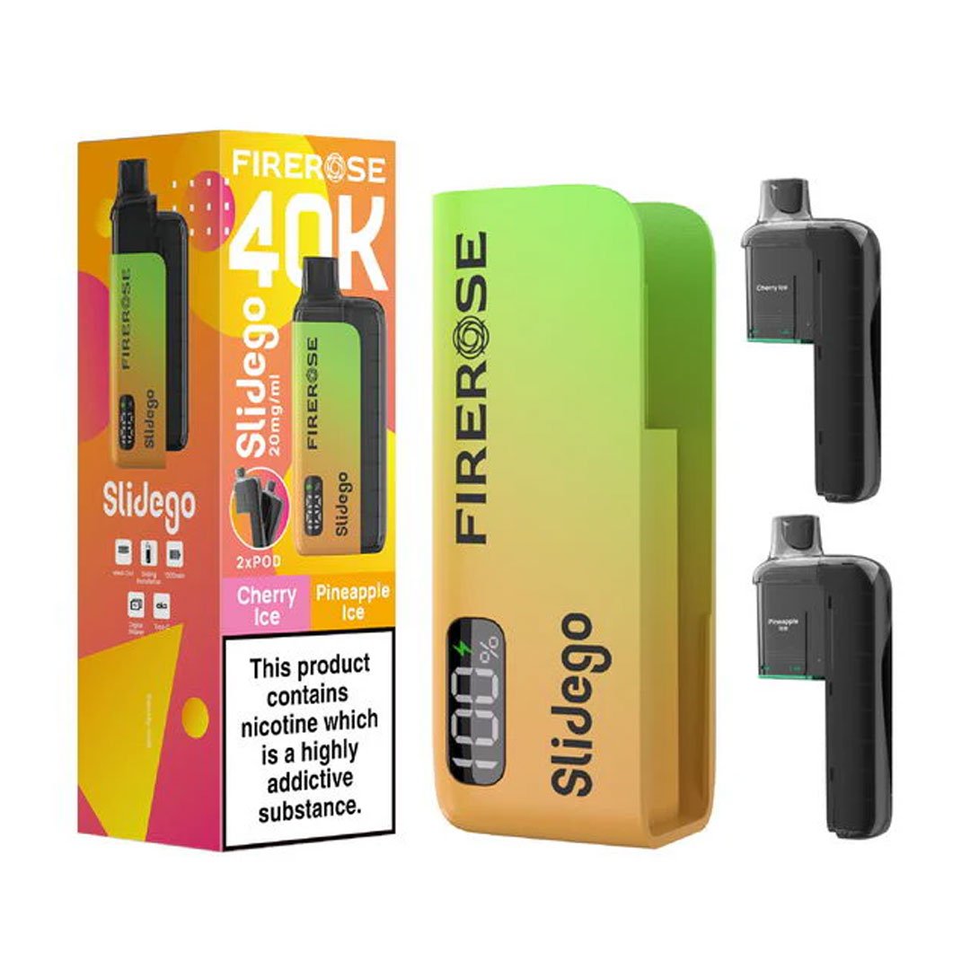 Firerose SlideGo 40k Puffs Prefilled Pod Kit - Cherry Ice / Pineapple Ice