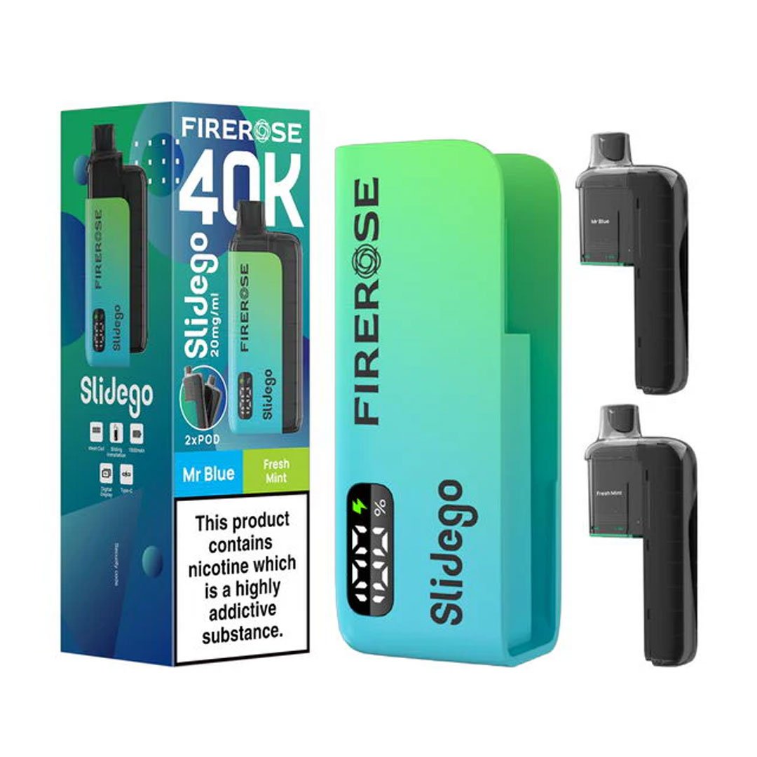 Firerose SlideGo 40k Puffs Prefilled Pod Kit - Mr Blue / Fresh Mint