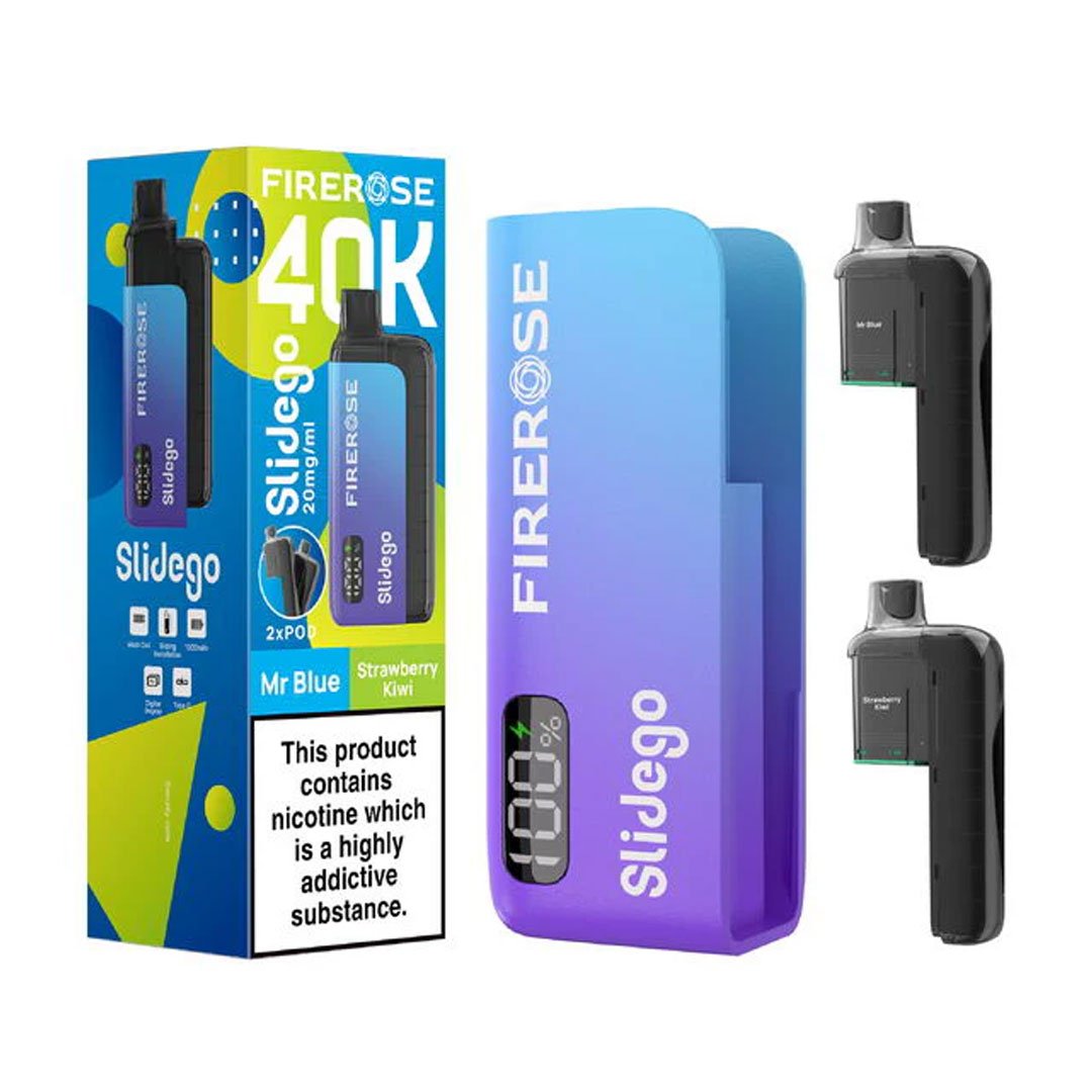 Firerose SlideGo 40k Puffs Prefilled Pod Kit - Mr Blue / Strawberry Kiwi