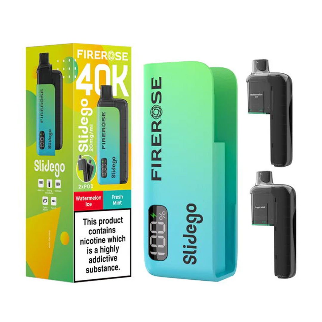 Firerose SlideGo 40k Puffs Prefilled Pod Kit - Watermelon Ice / Fresh Mint