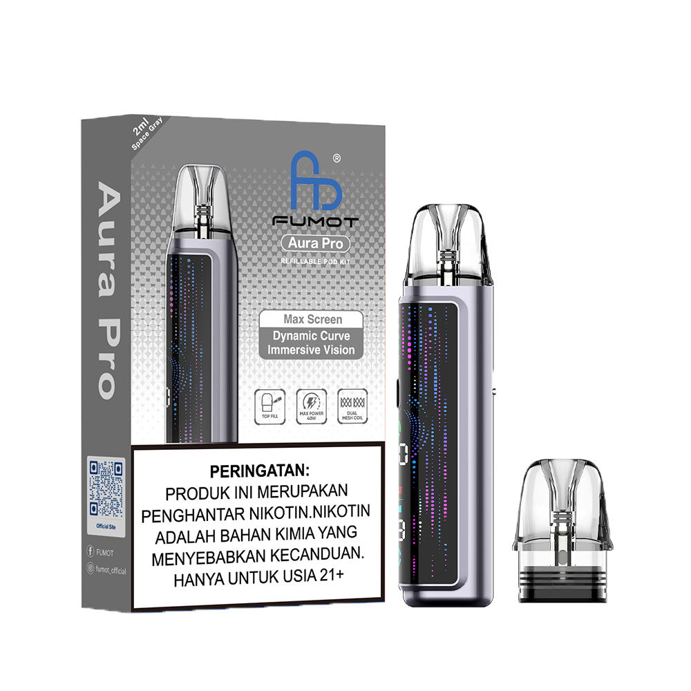 FUMOT Aura Pro Refillable Pod Kit - Space Grey