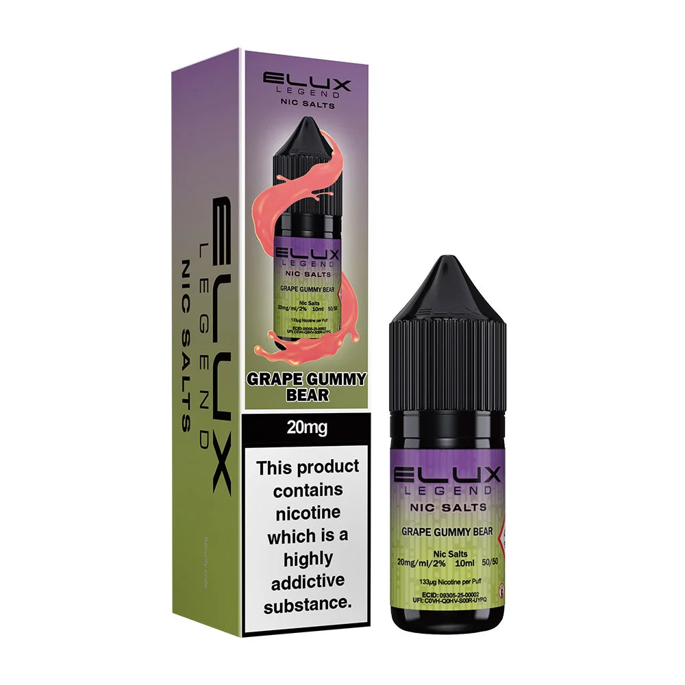 Grape Gummy Bear Elux Legend 10ml Nic Salt