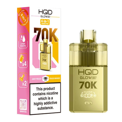 HQD Glow Air 70K 4-in-1 Prefilled Pod Kit - Juicy Peach / Peach Mango