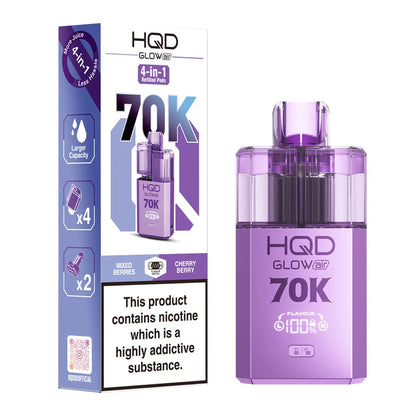 HQD Glow Air 70K 4-in-1 Prefilled Pod Kit - Mixed Berries / Cherry Berry