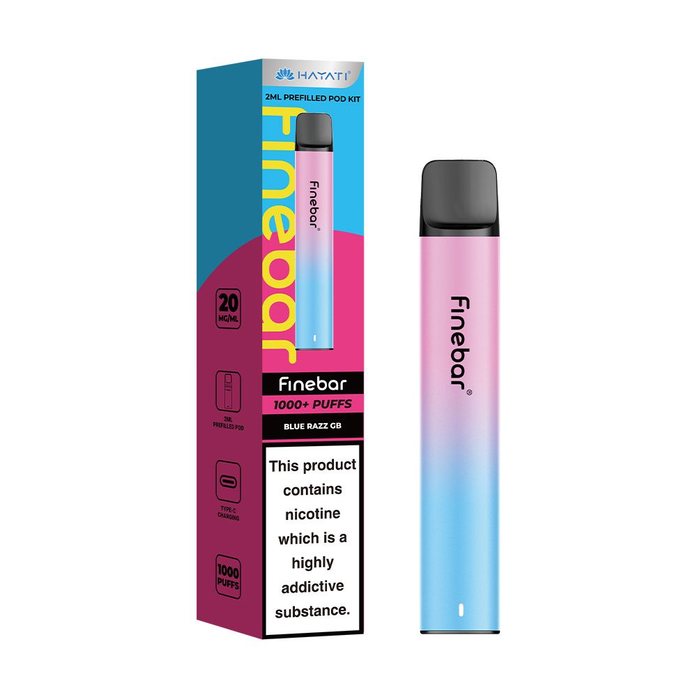Hayati Finebar 1000 Puffs Prefilled Pod Kit - Blue Razz GB