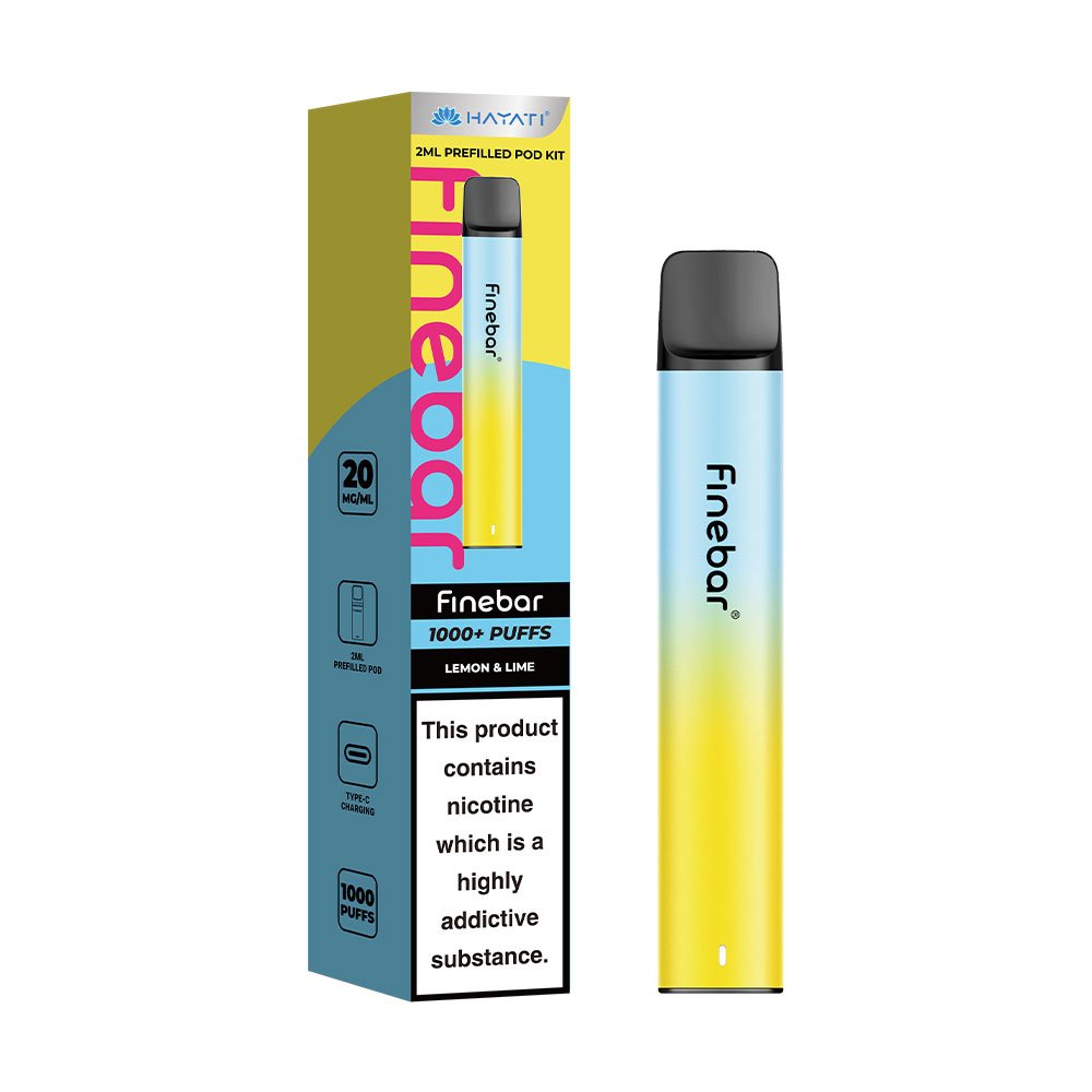 Hayati Finebar 1000 Puffs Prefilled Pod Kit - Lemon & Lime
