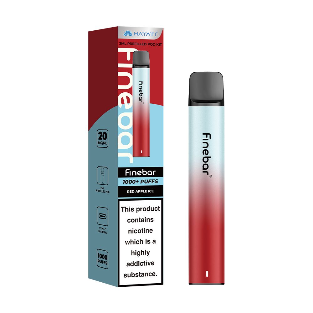 Hayati Finebar 1000 Puffs Prefilled Pod Kit - Red Apple Ice