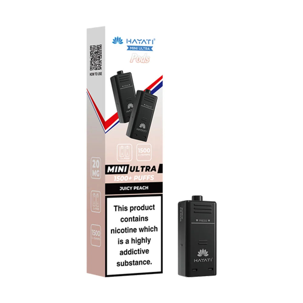 Hayati Ultra Mini 1500 Prefilled Pods - Juicy Peach