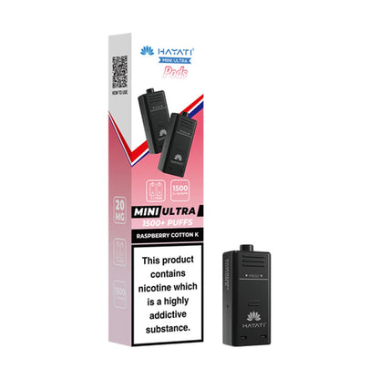 Hayati Ultra Mini 1500 Prefilled Pods - Raspberry Cotton K