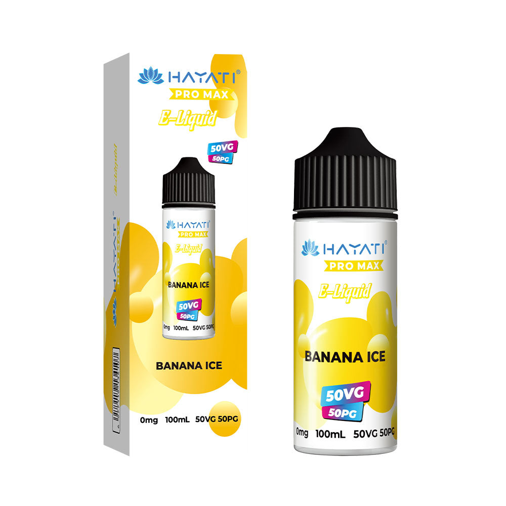 Banana Ice Hayati Pro Max 50/50 100ml Shortfill Eliquid