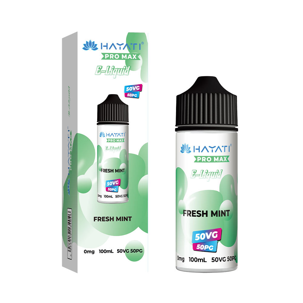 Fresh Mint Hayati Pro Max 50/50 100ml Shortfill Eliquid