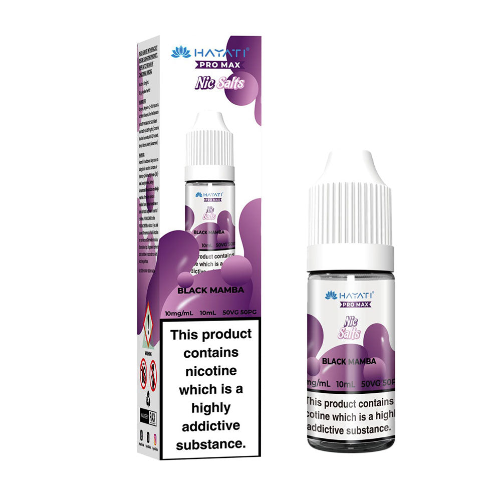 Hayati Pro Max Black Mamba 10ml Nic Salt E Liquid