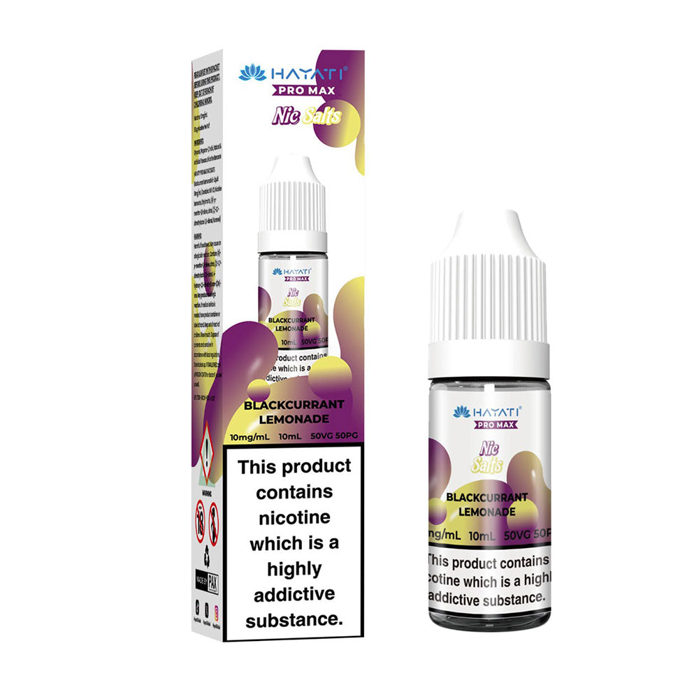 Hayati Pro Max Blackcurrant Lemonade 10ml Nic Salt E Liquid