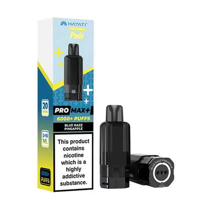 Hayati Pro Max Plus 6000 Blue Razz Pineapple prefilled pods