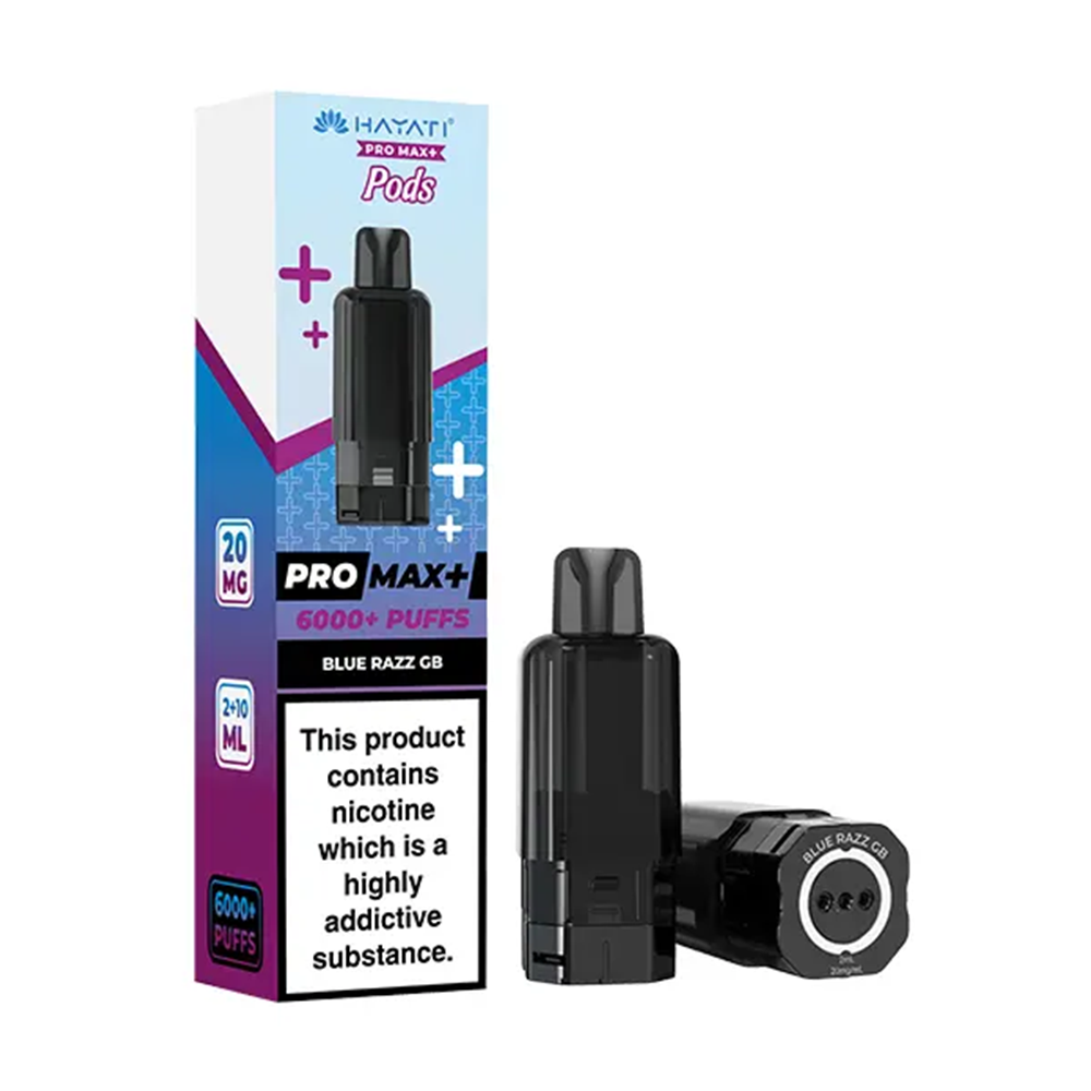 Hayati Pro Max Plus 6000 Blue Razz GB prefilled pods