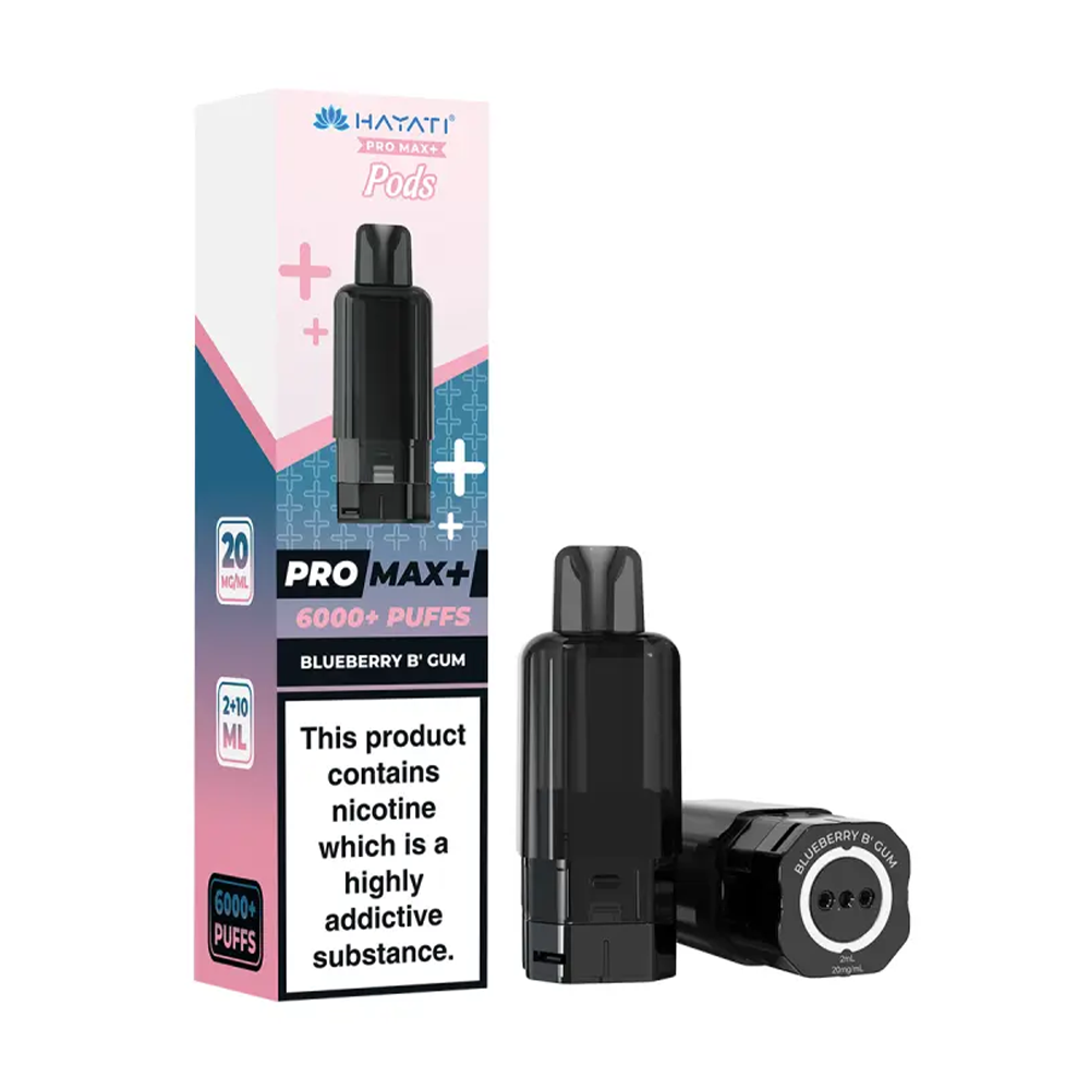 Hayati Pro Max Plus 6000 Blueberry Bubblegum prefilled pods