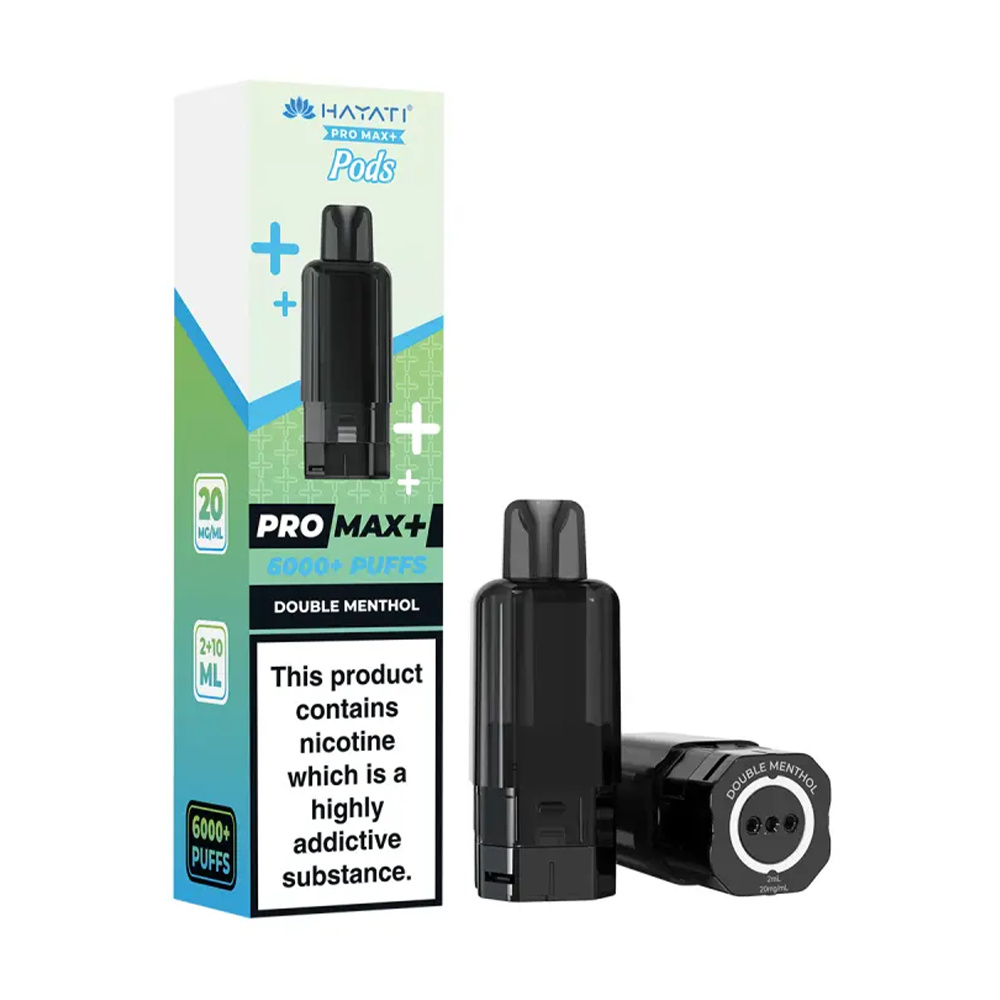 Hayati Pro Max Plus 6000 Double Menthol prefilled pods