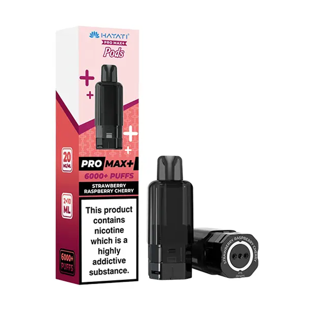 Hayati Pro Max Plus 6000 Strawberry Raspberry Cherry prefilled pods