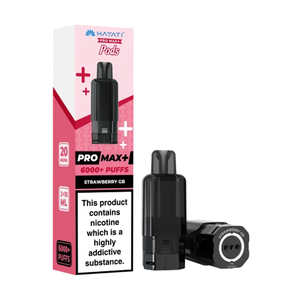Hayati Pro Max Plus 6000 Strawberry GB prefilled pods
