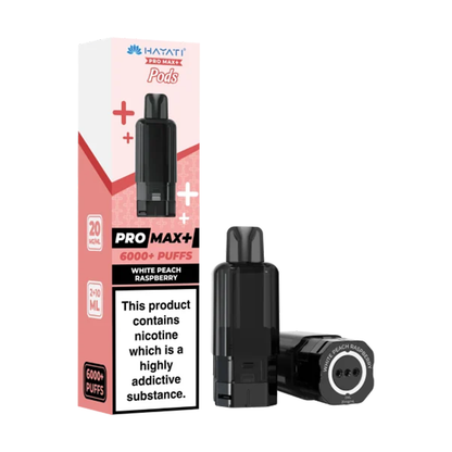 Hayati Pro Max Plus 6000 White Peach Raspberry prefilled pods
