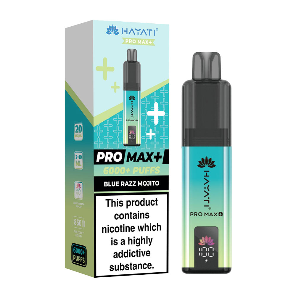 Hayati Pro Max Plus 6000 Blue Razz Mojito prefilled vape kit