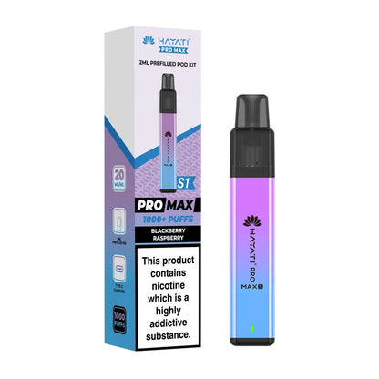 Hayati Pro Max Plus S1 1000 Puffs Prefilled Pod Kit - Blackberry Raspberry