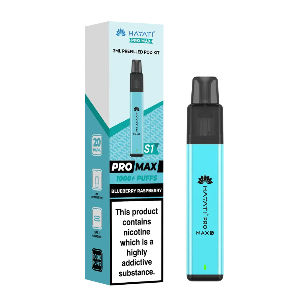 Hayati Pro Max Plus S1 1000 Puffs Prefilled Pod Kit - Blueberry Raspberry