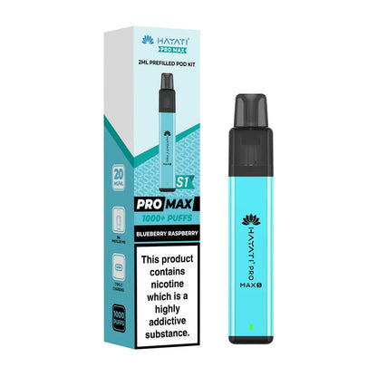 Hayati Pro Max Plus S1 1000 Puffs Prefilled Pod Kit - Blueberry Raspberry