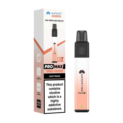 Hayati Pro Max Plus S1 1000 Puffs Prefilled Pod Kit - Juicy Peach