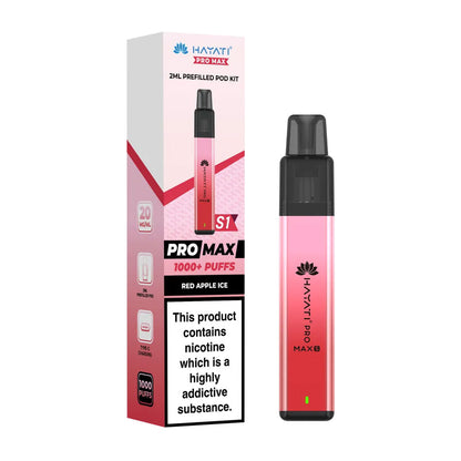Hayati Pro Max Plus S1 1000 Puffs Prefilled Pod Kit - Red Apple Ice