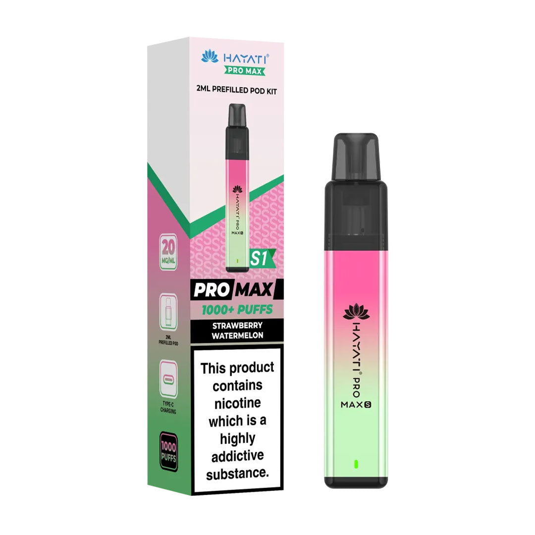 Hayati Pro Max Plus S1 1000 Puffs Prefilled Pod Kit - Strawberry Watermelon