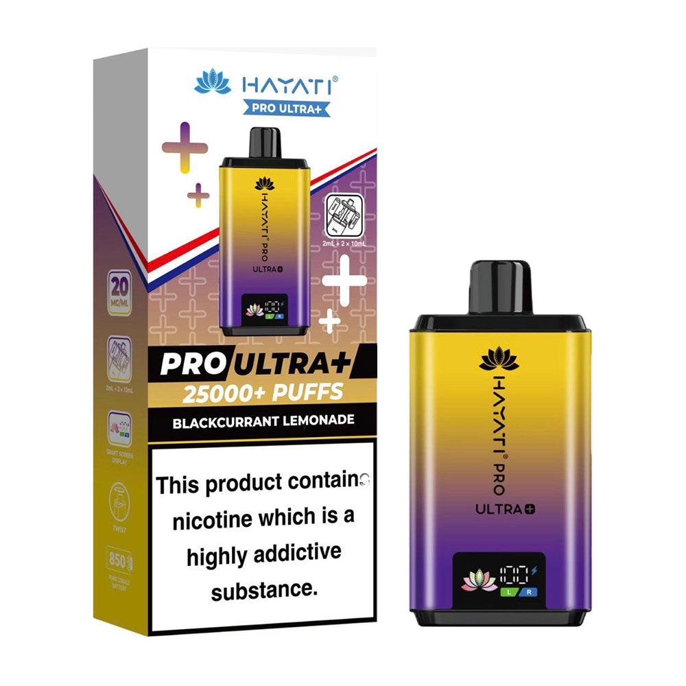 Hayati Pro Ultra Plus 25000 Blackcurrant Lemonade prefilled pod kit