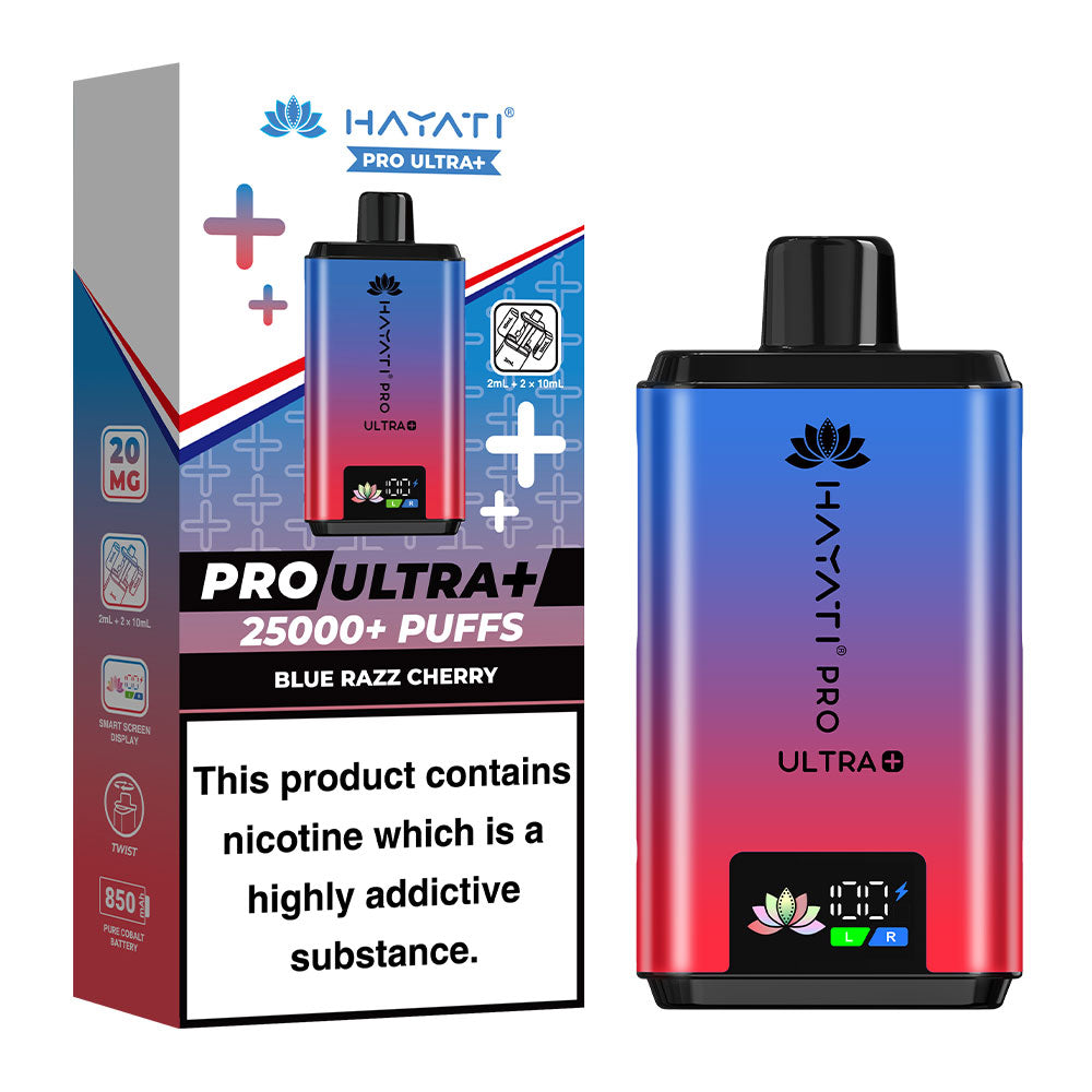 Hayati Pro Ultra Plus 25000 Prefilled Pod Kit Blue Razz Cherry