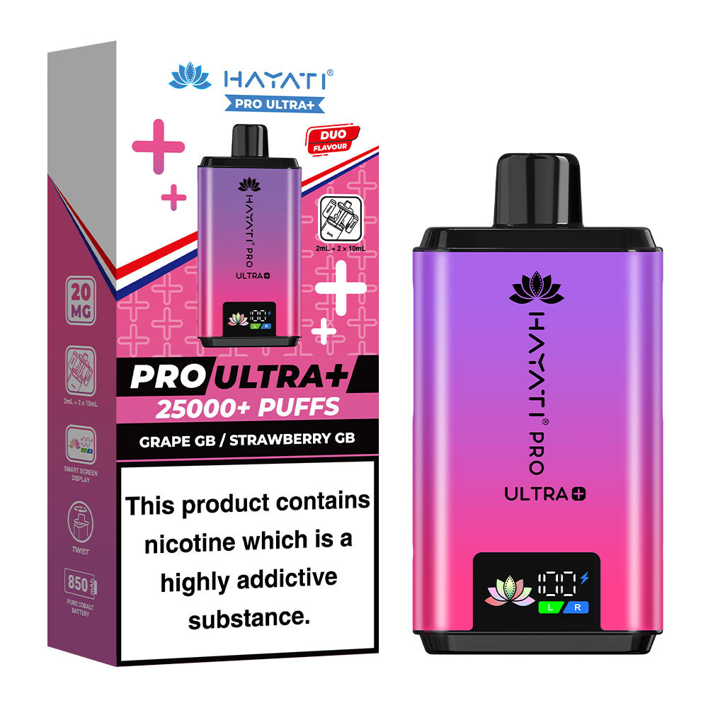 Hayati Pro Ultra Plus 25000 Prefilled Pod Kit Grape GB / Strawberry GB